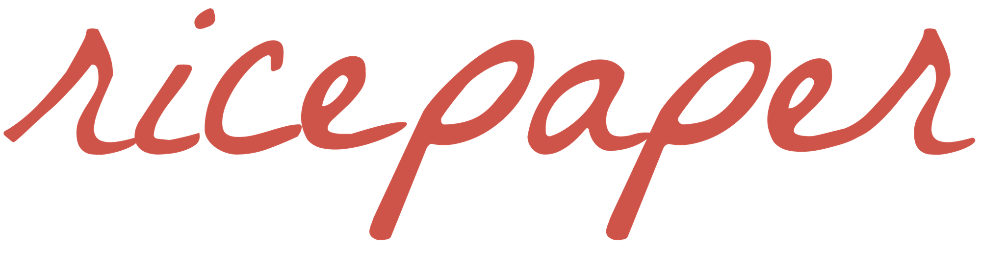 "ricepaper" in stylized cursive